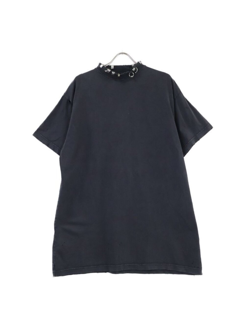 Balenciaga Pierced Oversized Earrings Decorative Distressed Short Sleeve